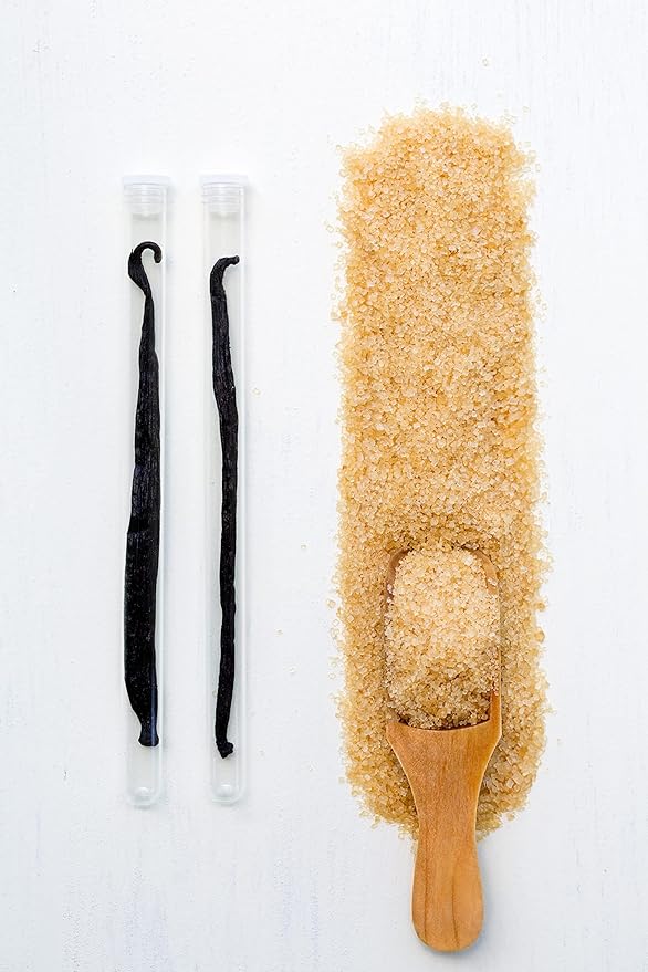 Pure Vanilla Bean Sugar - Made with Real Madagascar Pods & Pure Cane Sugar - For Cooking, Baking, &