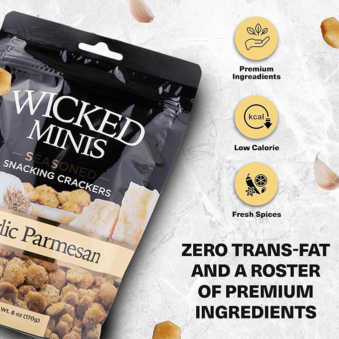 Wicked Minis Soup & Oyster Crackers - Saltine Crackers Salted Flavored Mini Puffed Soup Cracker
