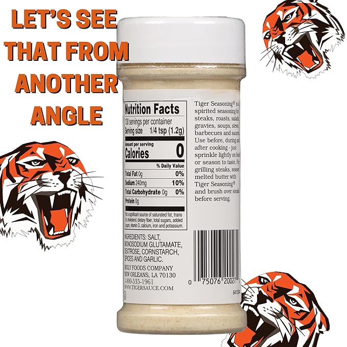 Try Me Tiger Seasoning for Meat Fish and Vegetables, 5.5oz Bottle (Pack of 1)