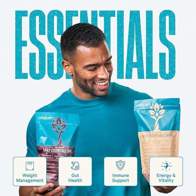 LyfeFuel All-in-One Essentials Nutrition Shake | Complete Meal Replacement Powder | 50+ Superfood