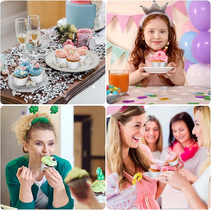 300 Pack Cupcake Cups Cupcake Wrappers Disposable Foil Muffin Liners Cupcake Liners Aluminum Foil