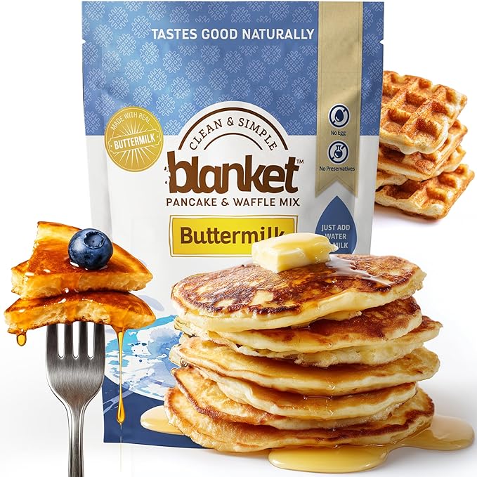 Blanket Pancakes and Waffle Mix ??Buttermilk Flavored ??Just Add Water, No Preservatives ??Clean