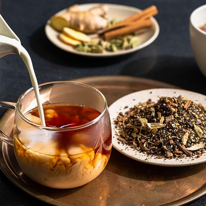 Rishi Tea Masala Chai Black Loose Leaf Tea Blend - Organic, Assam with Whole Spices, Energizing &