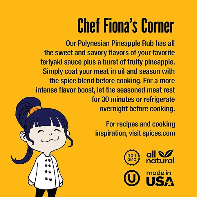 The Spice Lab Polynesian Pineapple Rub - Sweet & Savory Teriyaki seasoning - Pineapple Seasoning