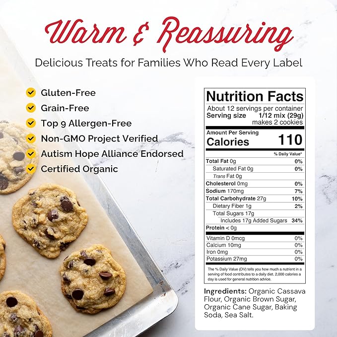Otto's Naturals Grain-Free Ultimate Cookie Mix, 12.2 Oz., 6 Pack, Top 9 Allergen-Free, Versatile
