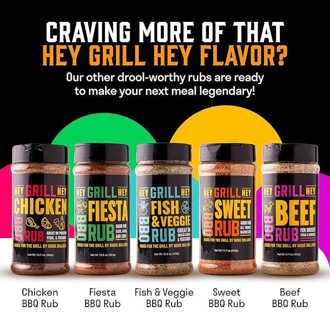 Hey Grill Hey | Rib Rub | BBQ Rub | Rib Seasoning | Beef & Pork Seasoning | BBQ Chicken and More |
