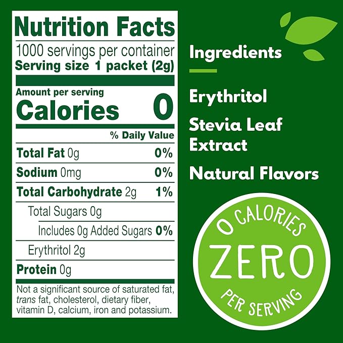 Truvia Natural Sweetener, 1000/Carton (BBD02057)