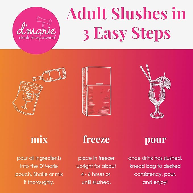Frozen Cocktail Drink Mix - Each Bag Makes 10 Spiked Cider Slushies - Drink Powder Pouches for