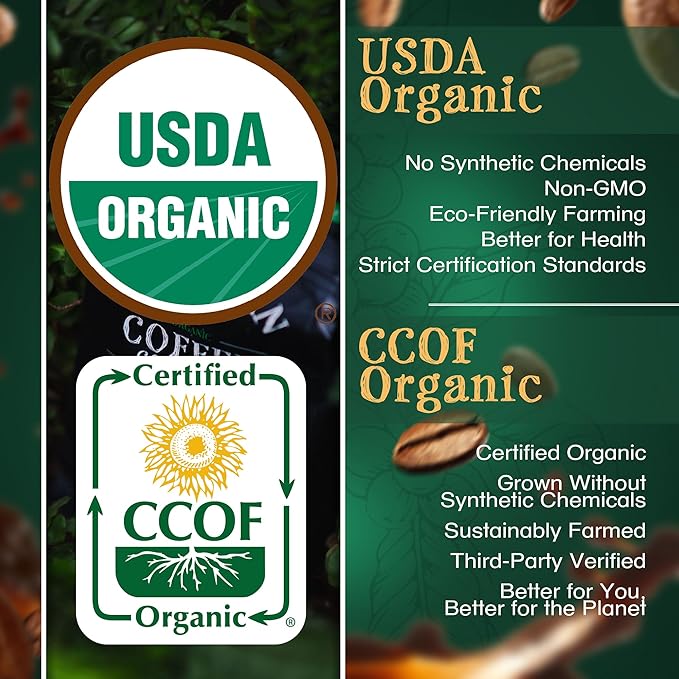 The Bean Organic Coffee Company Chocolate Macadamia Nut, Medium Roast, Ground Coffee, 16-Ounce Bag