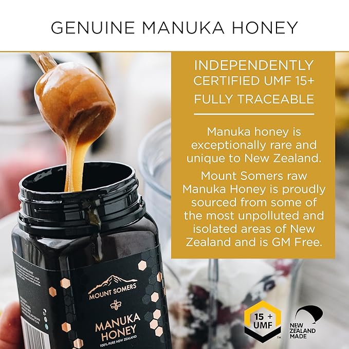 Mount Somers Premium Manuka Honey MGO 514+ / UMF 15+ 100% Pure New Zealand Manuka Honey - Genuine