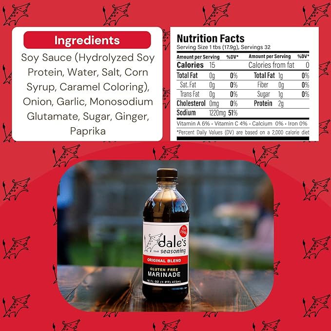 Original Steak Seasoning By Dale's, Gluten Free, No Cholesterol | Delicious on All Meats, Fish, and