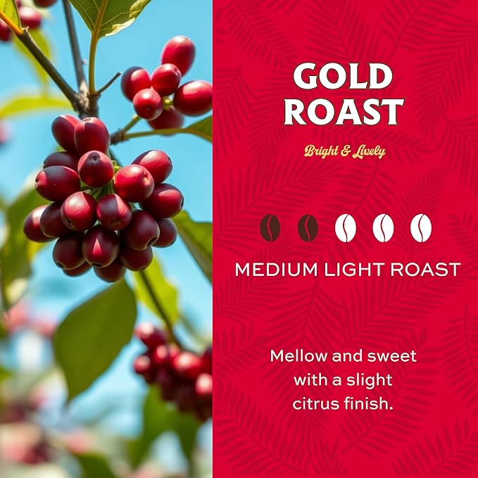 Lion Coffee Gold Roast Coffee Pods - Single-Serve Pods - Smooth Medium Roast - Arabica Coffee