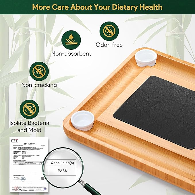 Easoger Large Bamboo Charcuterie Boards, Cheese Platter with 2 Drawers, Serving Knife, 2 Ceramic