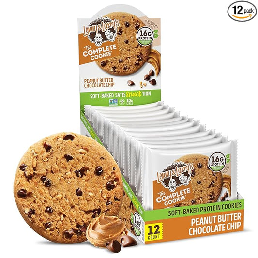 Lenny & Larry's The Complete Cookie, Peanut Butter Chocolate Chip, Soft Baked, 16g Plant Protein