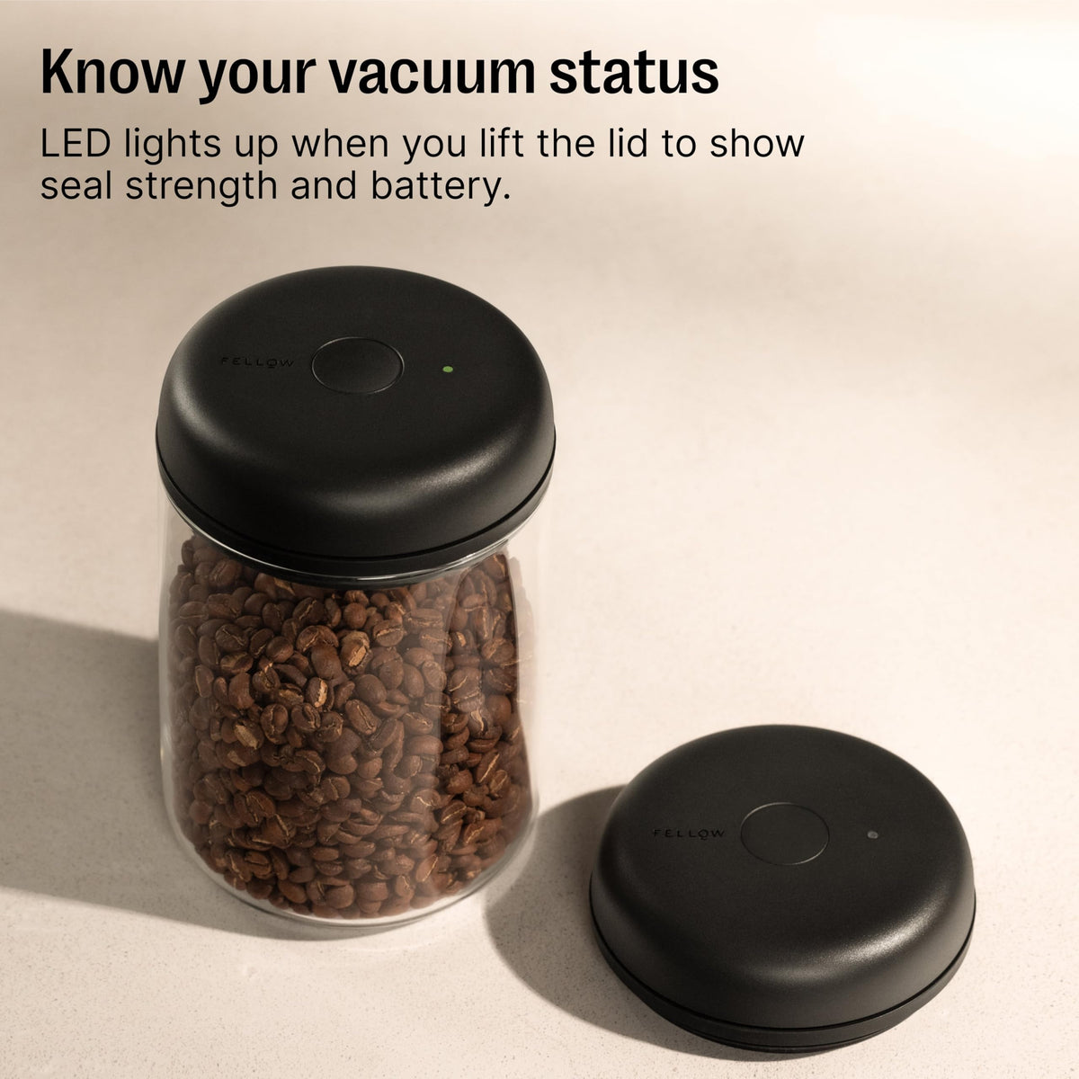 Fellow Atmos Electric Vacuum Canister & Storage Container - Airtight Coffee & Food Storage
