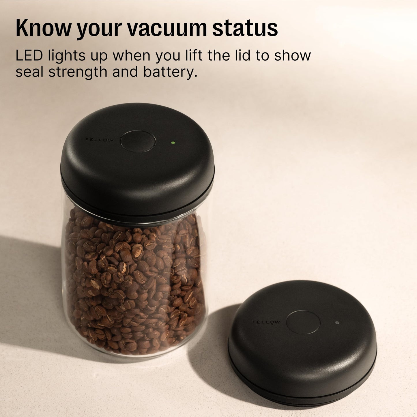 Fellow Atmos Electric Vacuum Coffee Canister 1.2L - Auto-Seal Steel