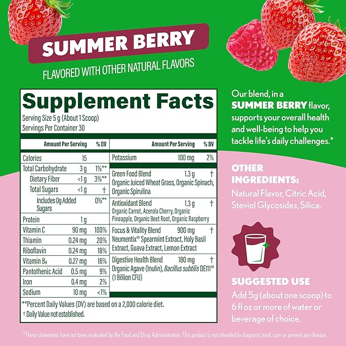 Amazing Grass Sweet Greens and Superfoods Powder for Digestive Health, Greens Powder, Digestive