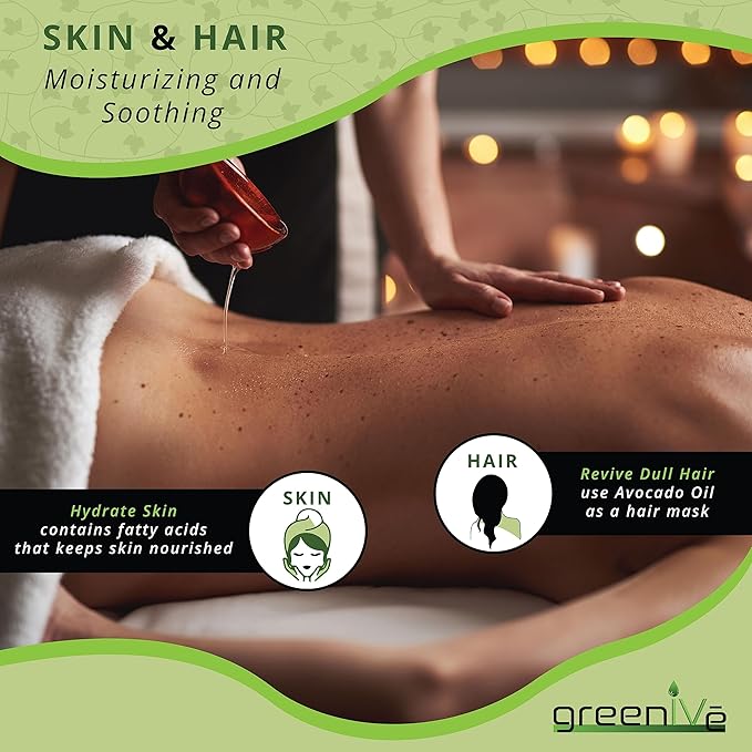 GreenIVe Avocado Oil Naturally Grown 100% Pure Natural without Additives, Clean, Cold Pressed
