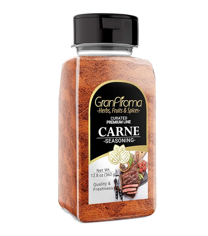 GranAroma Carne Seasoning, 12.8 oz, Authentic Spice Blend, Delicious Taste, Dry Rubs & Meat Dishes