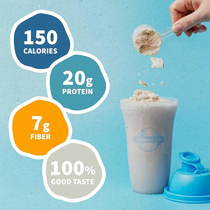 Garden of Life Meal Replacement Shakes, Raw Organic, Vanilla Protein Powder with Plant Based Pea