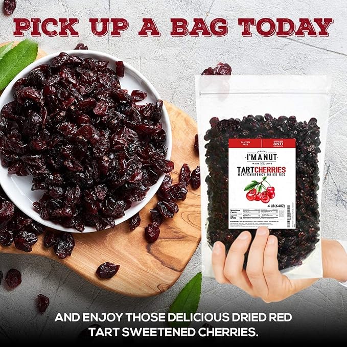 Dried Cherries 3 LB (48oz) Resealable Bag, Tart (Sour) Montmorency Variety - /sweetened