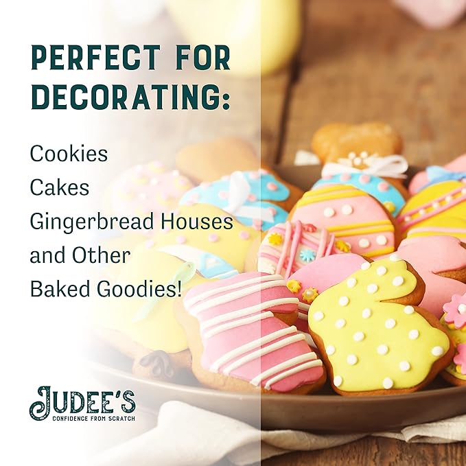 Judee's Royal Icing Mix 8 oz - Frost Cookies Like a Professional - Great for Decorating and Baking