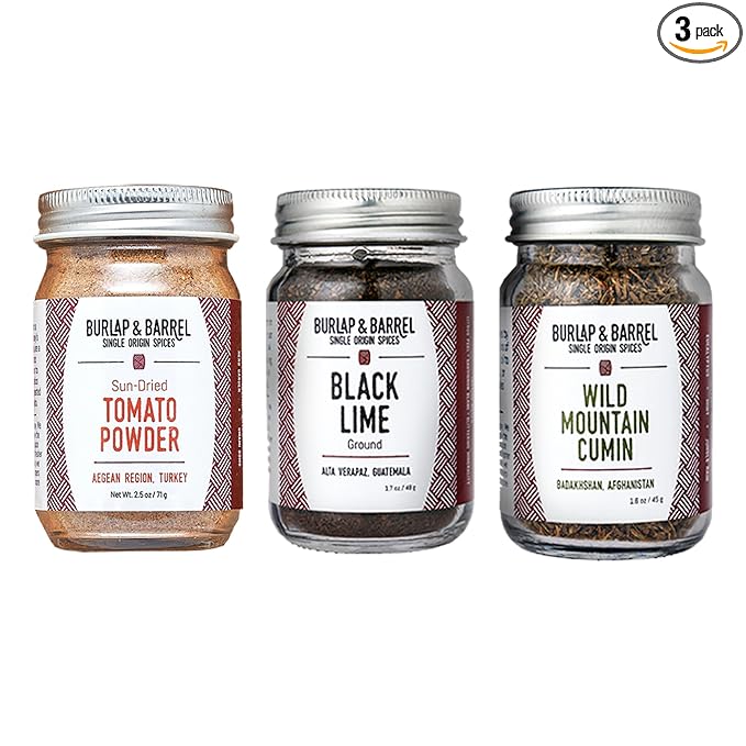 Burlap & Barrel Taco Seasoning Single Origin Spice Set - Wild Mountain Cumin, Sun-Dried Tomato