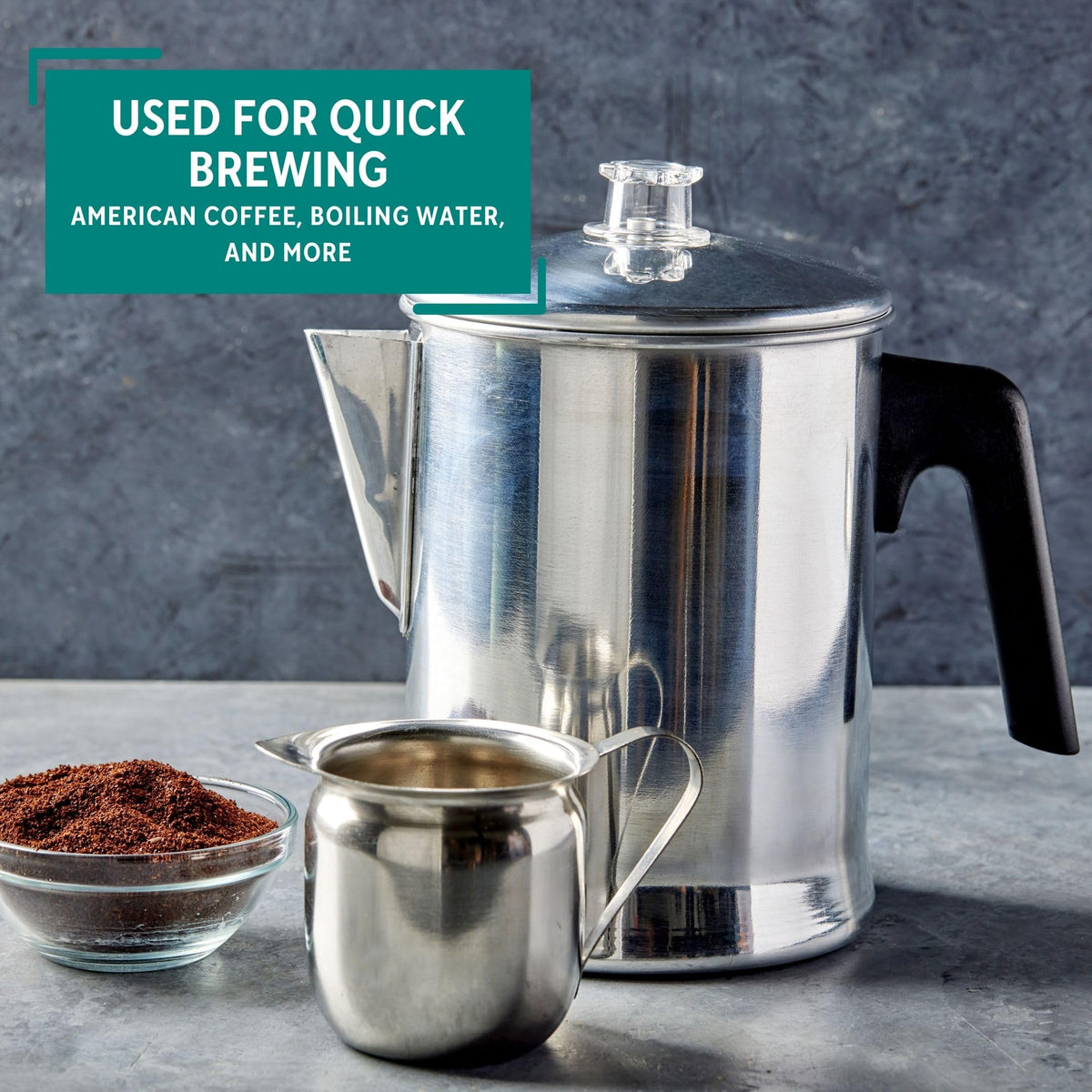MIRRO 9 Cup Aluminum Coffee Percolator with Cool-touch Handle