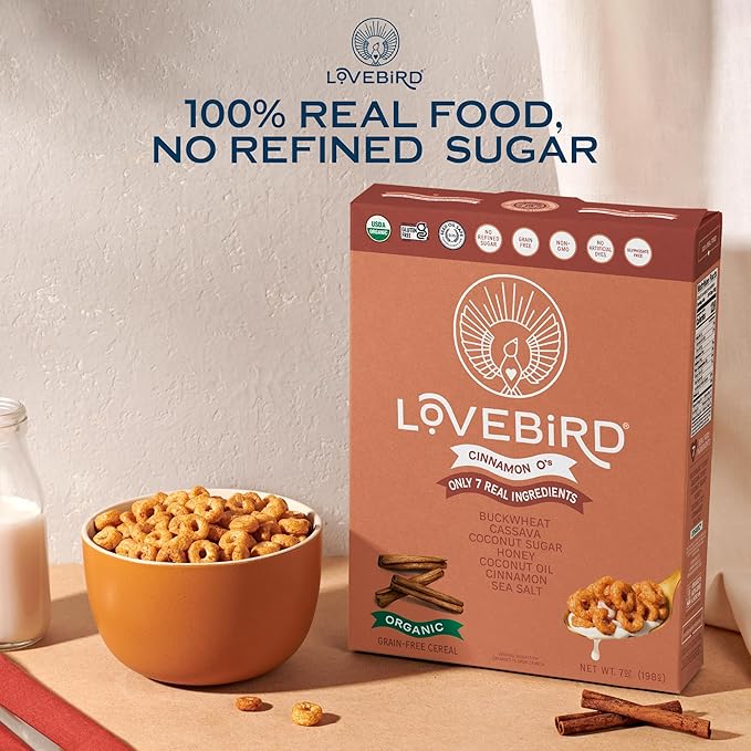 Lovebird Healthy Cereal That Actually Tastes Good - Organic & 100% Real Food, No Refined Sugar &