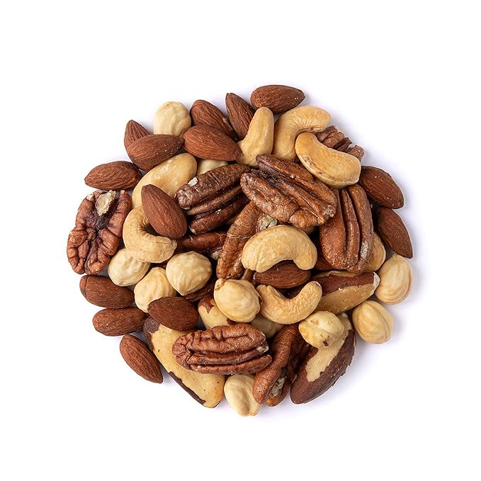 Food to Live Organic Deluxe Nuts Mix, 8 Ounces A Blend of Dry Roasted Pecans, Cashews, Filberts