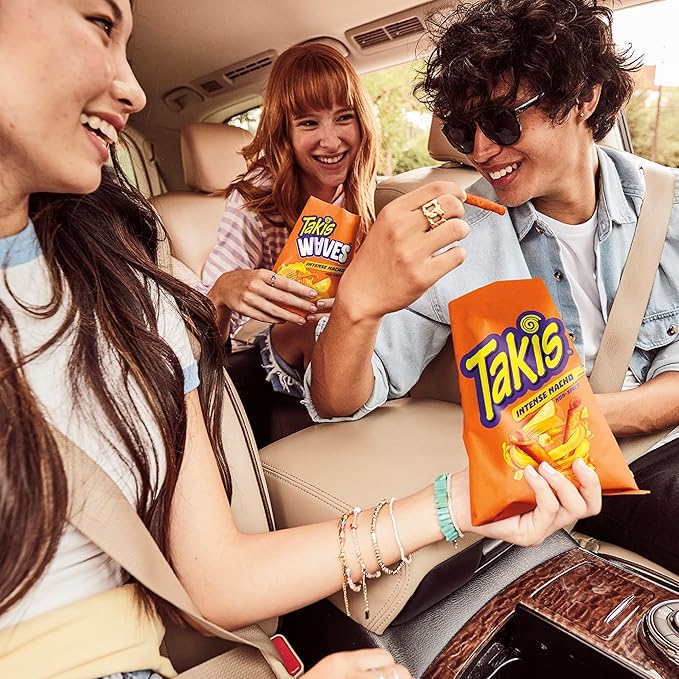 Takis Intense Nacho 40 pc / 1 oz Multipack - Cheddar Cheese Flavored Non-Spicy Rolled Tortilla
