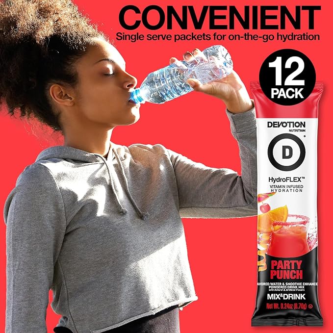 Devotion Nutrition HydroFLEX Water Flavoring Packets ??Sugar-Free Hydration with Vitamins &