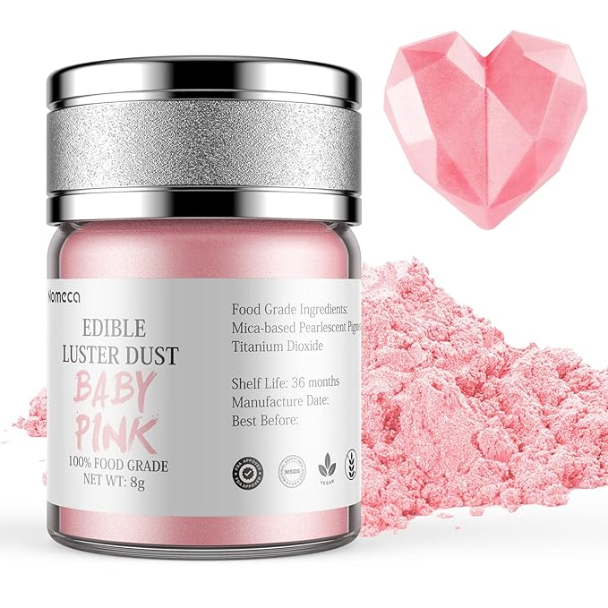 Nomeca Edible Luster Dust, 8 Grams Food Grade Shimmer Gold Cake Dust Metallic Food Coloring Powder