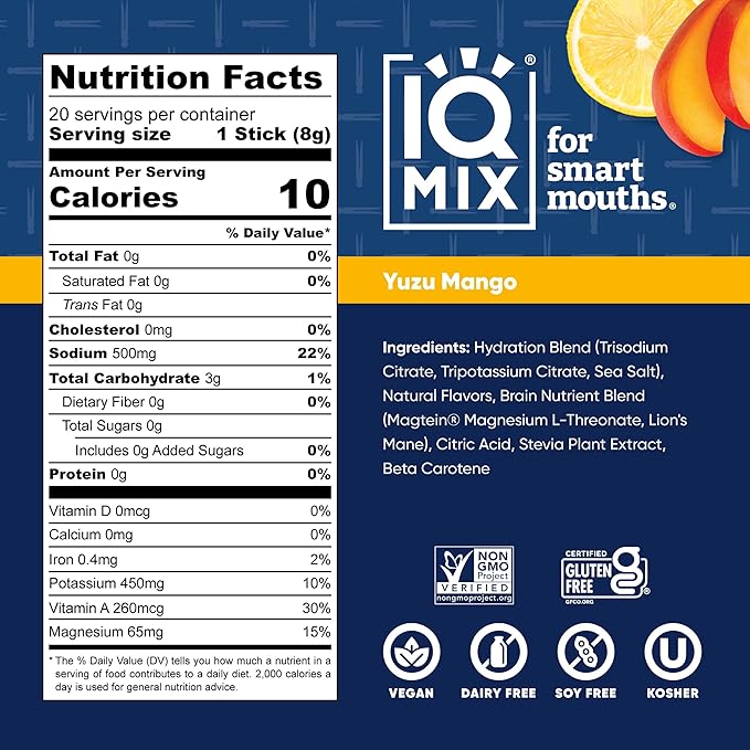 IQMIX x Chef Thomas Keller - Hydration Electrolyte Powder ??4-in-1 Formula for Hydration, Mental