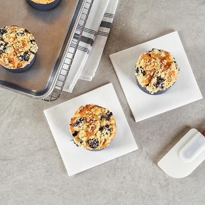 Panificio 6 Ounce Cupcake Wrappers, 200 Scalloped Baking Cups - Oven-Ready, Greaseproof, Midnight