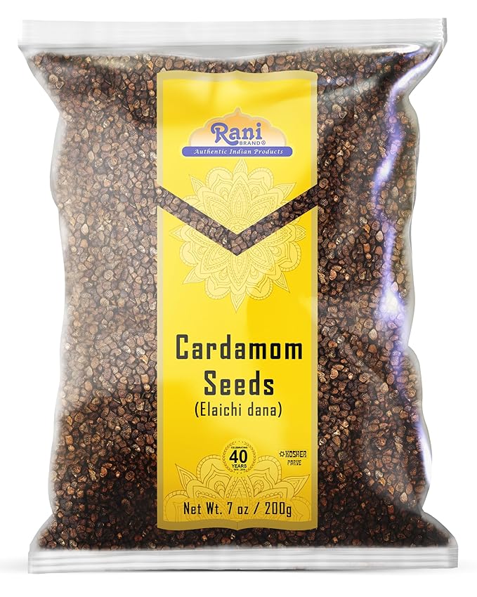 Rani Cardamom (Elachi) Decorticated Seeds Indian Spice 7oz (200g) ~ All Natural | Vegan | Gluten