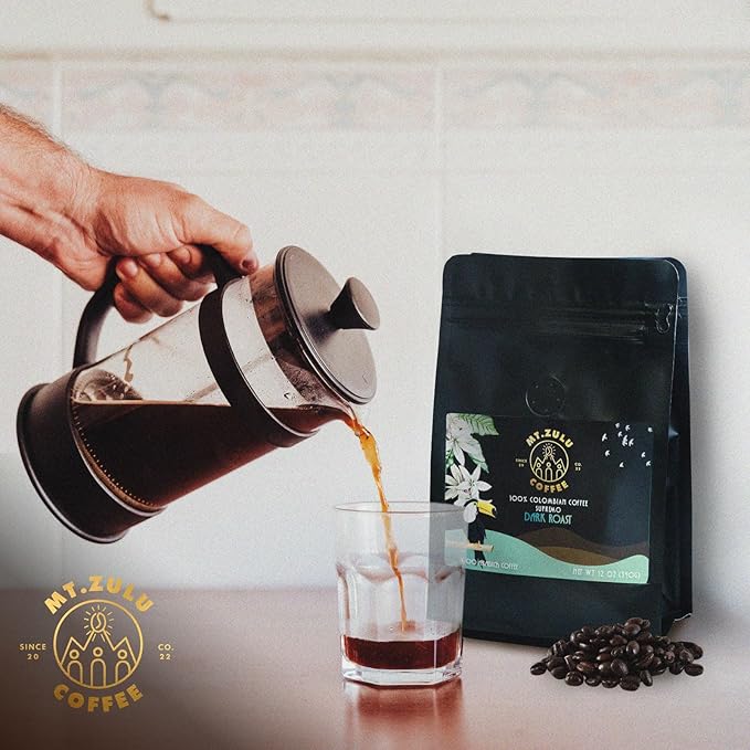 Colombian Gourmet Ground Coffee ??Dark Roast, Rich & Smooth, Hand-Selected Beans, 12 oz