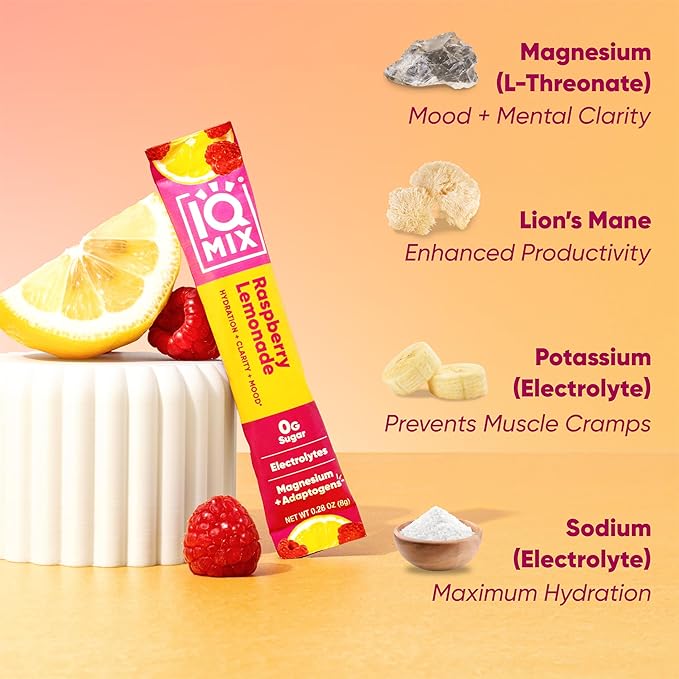 IQMIX Hydration Electrolyte Powder ??4-in-1 Formula for Hydration, Mental Clarity, Mood and