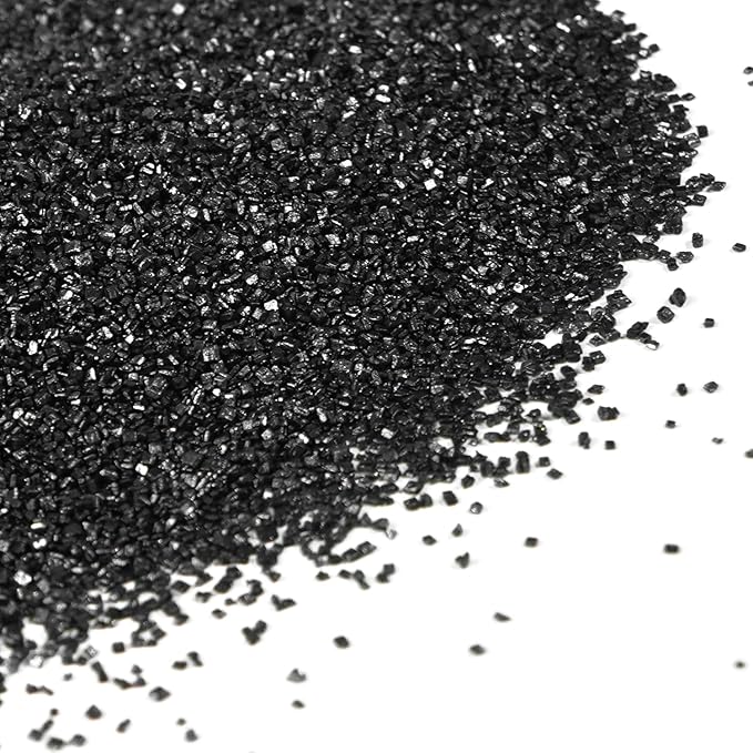 Edible Black Sprinkles, Sanding Sugar Crystals, 150g, Black Sugar Sprinkles for Cake Decorating
