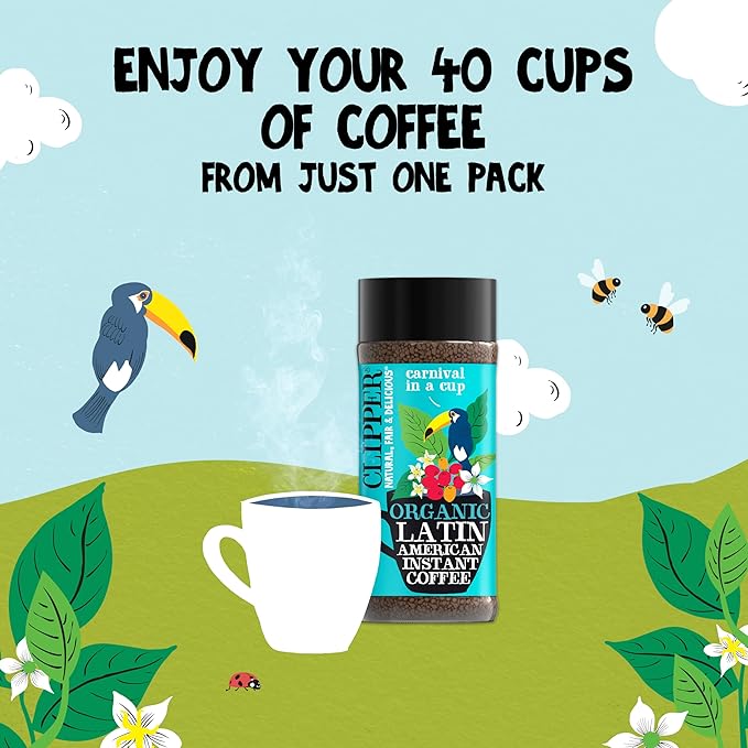 Clipper Coffee: Organic Latin American Instant Coffee – Medium Roast Coffee, Freeze Dried &