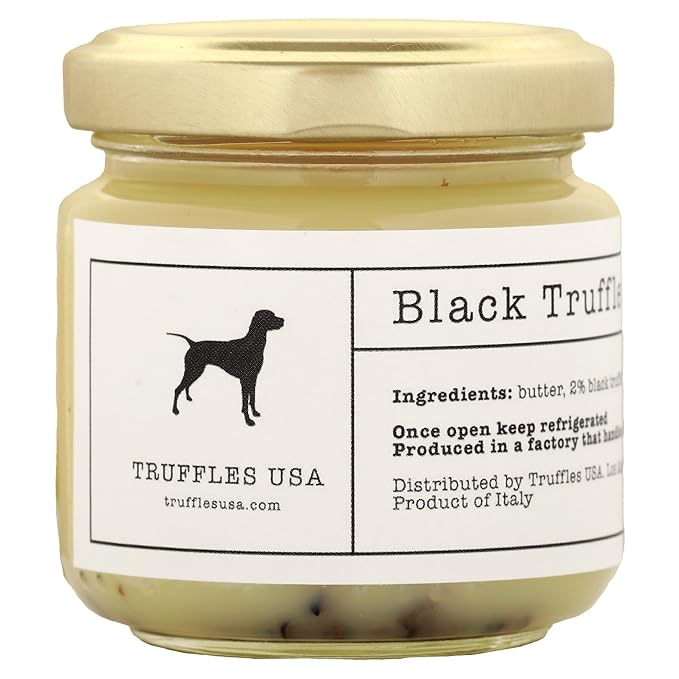 TRUFFLES USA Black Truffle Butter 2.82 oz Jar - Imported from Italy ??Unique Gourmet Recipe Made