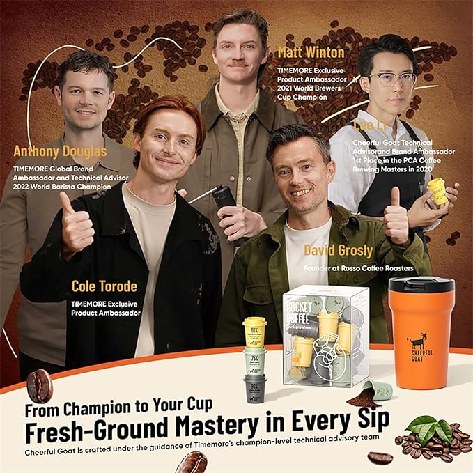 CheerfulGoat Instant Cold Brew Coffee – Speciality Javy Coffee Extract 100% Arabica, Freeze-Dried