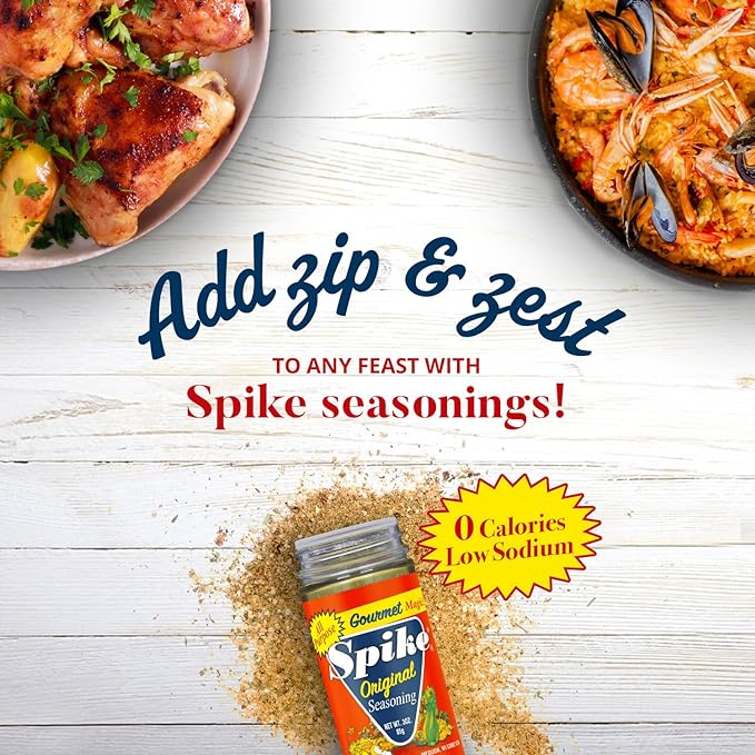 Spike Original All-Purpose Seasoning Salt, Herb, Veggie & Spice Blend 6-Pack ??MSG-Free Seasonings