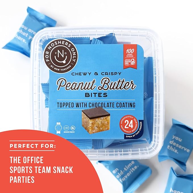 For Noshers Only - Peanut Butter Bites - Kosher Dairy Free Vegan Gluten Free Chocolate Peanut