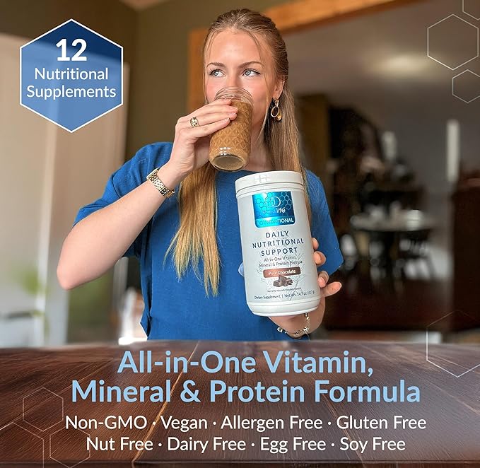 Equilife Daily Nutritional Support, All-in-One Multivitamin Meal Replacement, Pure Chocolate