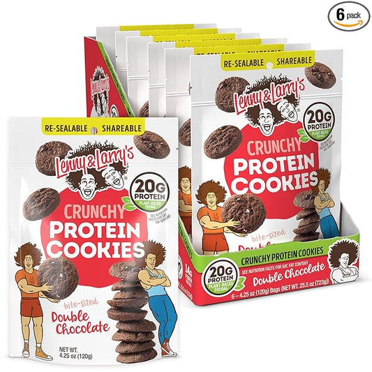 Lenny & Larry's The Complete Crunchy Cookie, Double Chocolate, 6g Plant Protein, Vegan, Non-GMO