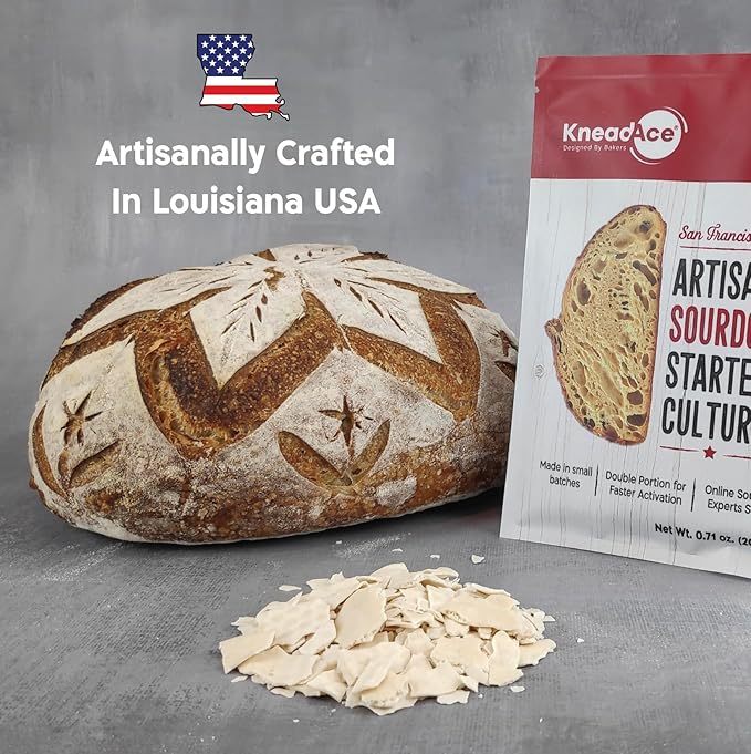 KneadAce Sourdough Starter Culture ??Fast-Activating Natural Wild Yeast for Homemade Bread