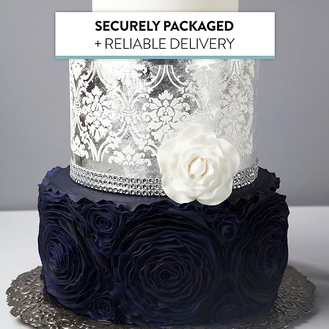 Global Sugar Art Peony Rose Sugar Cake Flowers, White, 4 Count by Chef Alan Tetreault