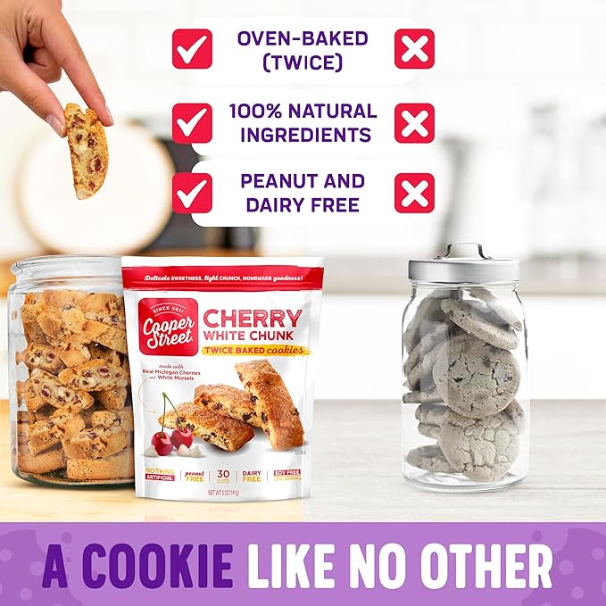 Cooper Street Italian Biscotti Cookies - Twice Baked Biscotti Style Cookie Biscuits in Delicious