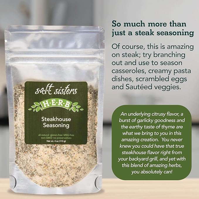 s.a.l.t. sisters Steakhouse Seasoning | All-Natural, Gluten Free, MSG Free, Non-GMO | Dried Citrus